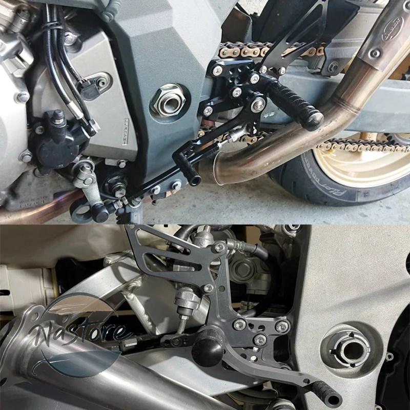 並行輸入品 sv650 スズキ suzuki バイク s sv1000 1998 2014 cnc調整可能アルミ 二輪 保護セットフットレストsv 650 1000 2000 sv1000s カスタムパーツ 部品の画像