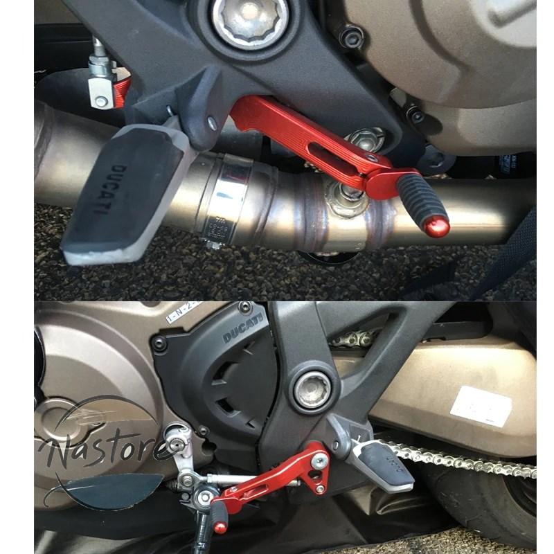 並行輸入品 バイク ブレーキ リア ドゥカティ モンスター821 1200 1200s 1200r cncギアシフターシフトレバー フットペグレバー カスタムパーツ 部品の画像