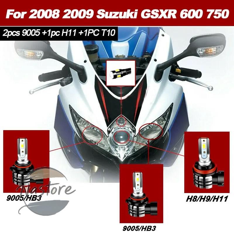 並行輸入品 スズキ バイク ヘッドライト 9600lm led ハイロービーム パークライト 電球 カスタムパーツ 部品 アクセサリーの画像