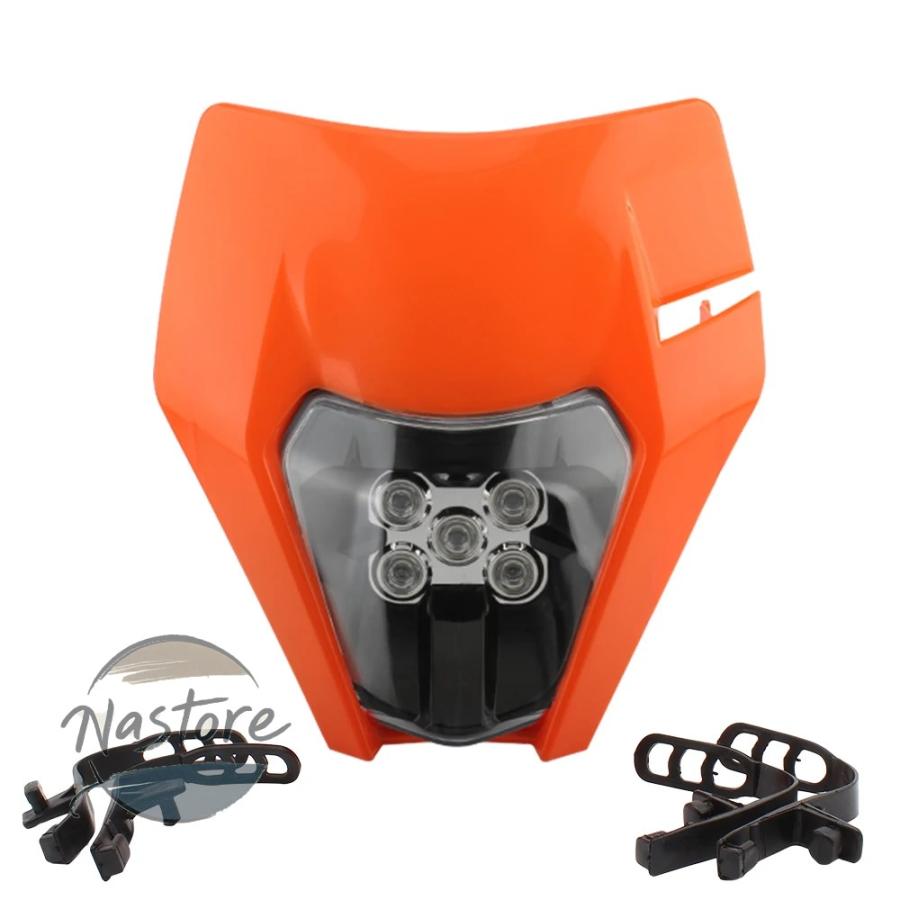 並行輸入品 KTM バイク ヘッドライト アクセサリー カスタム led プレートマスク exc excf sx カスタムパーツ 部品 アクセサリー_5