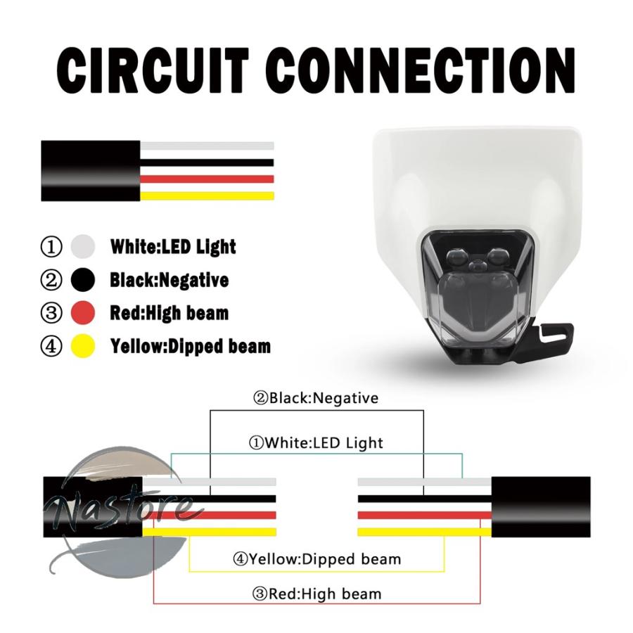 並行輸入品 バイク ヘッドライト ヘッド ライト led エンデューロモトクロスプレートハスクバーナ te tc fe fc 125 500 2012 2022 カスタムパーツ 部品_2