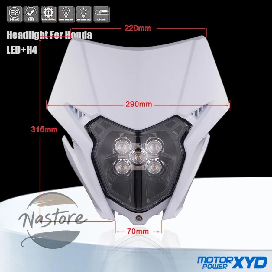 並行輸入品 ホンダ crf150l バイク ヘッドライト led ヘッドランプ 150r 150f 230l 250l 250x 250m カスタムパーツ 部品 アクセサリーの画像