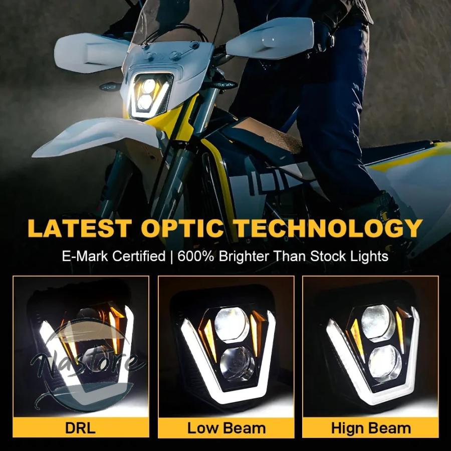 並行輸入品 バイク ヘッドライト ヘッド ライト led ライトハスクバーナ te fe tc fc 125 250 300 350 450 501_1