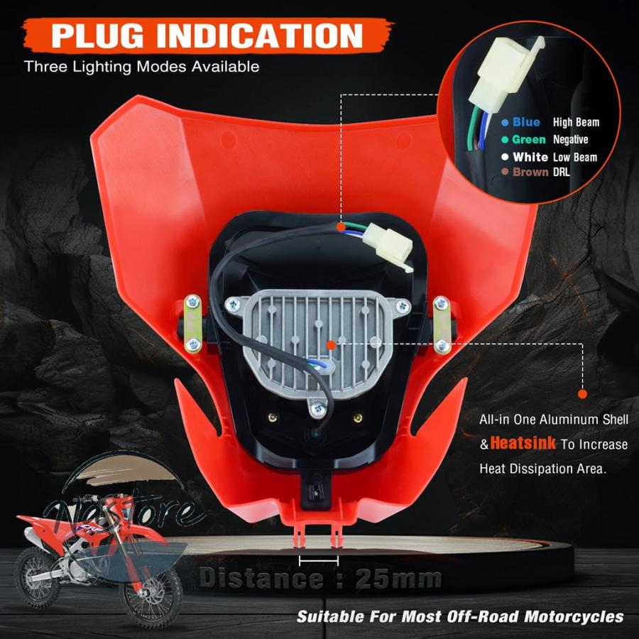 並行輸入品 ホンダ crf450l バイク ヘッドライト led ヘッドランプ crf crf450xr 2019 2020 カスタムパーツ 部品 アクセサリーの画像