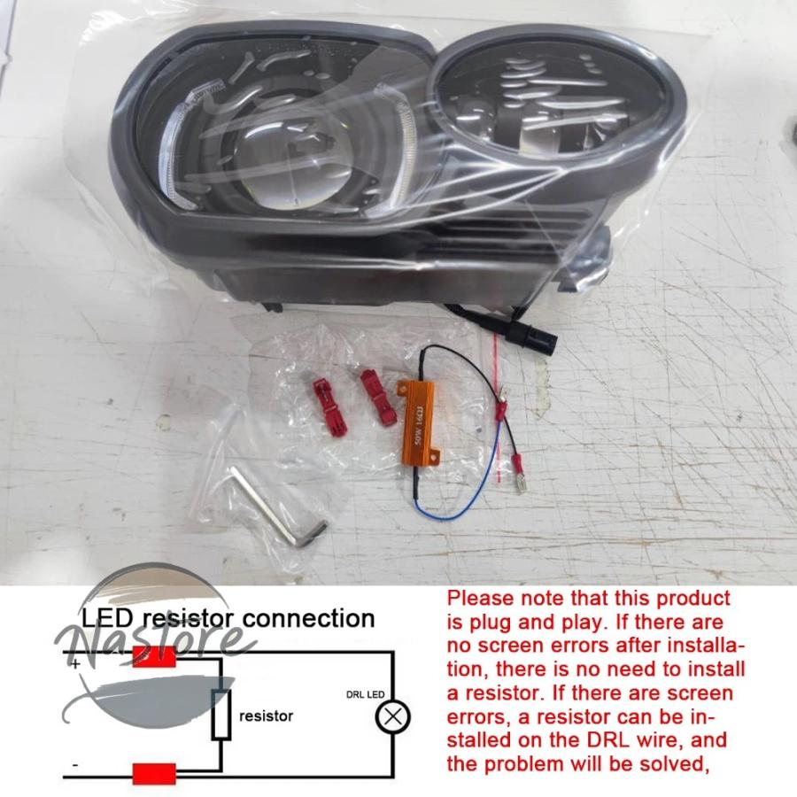 並行輸入品 BMW k1200r バイク ヘッドライト 2005~2009 k1300r 2010~2013 drl led アップグレード カスタムパーツ 部品 アクセサリーの画像