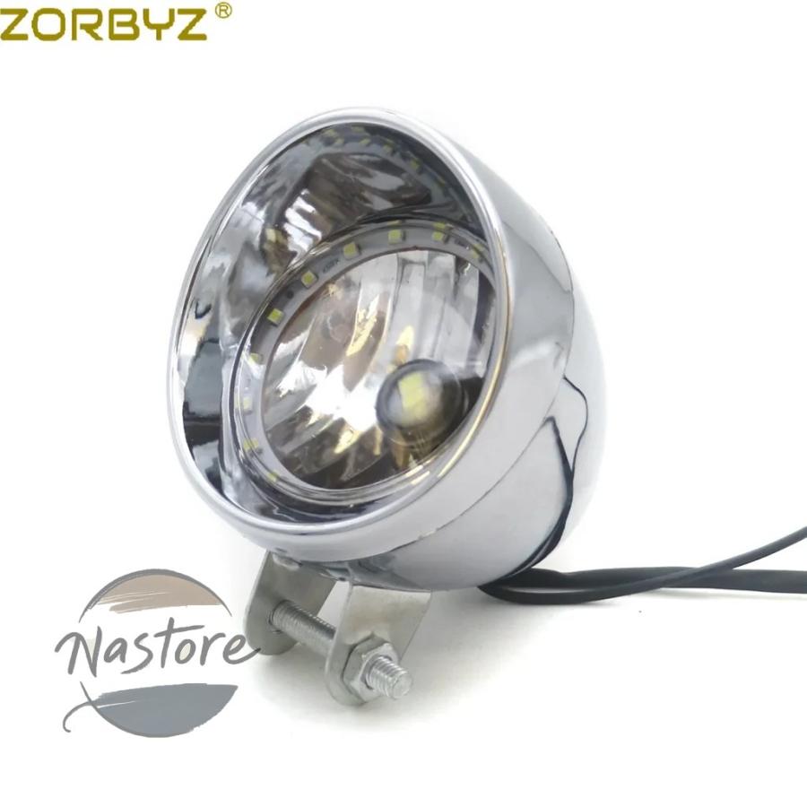 並行輸入品 バイク フォグランプ カスタムパーツ クローム led ブレット スポットライト カスタムパーツ 部品 アクセサリー_3