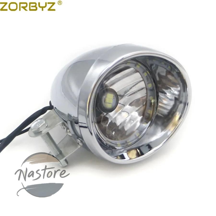 並行輸入品 バイク フォグランプ カスタムパーツ クローム led ブレット スポットライト カスタムパーツ 部品 アクセサリー_4