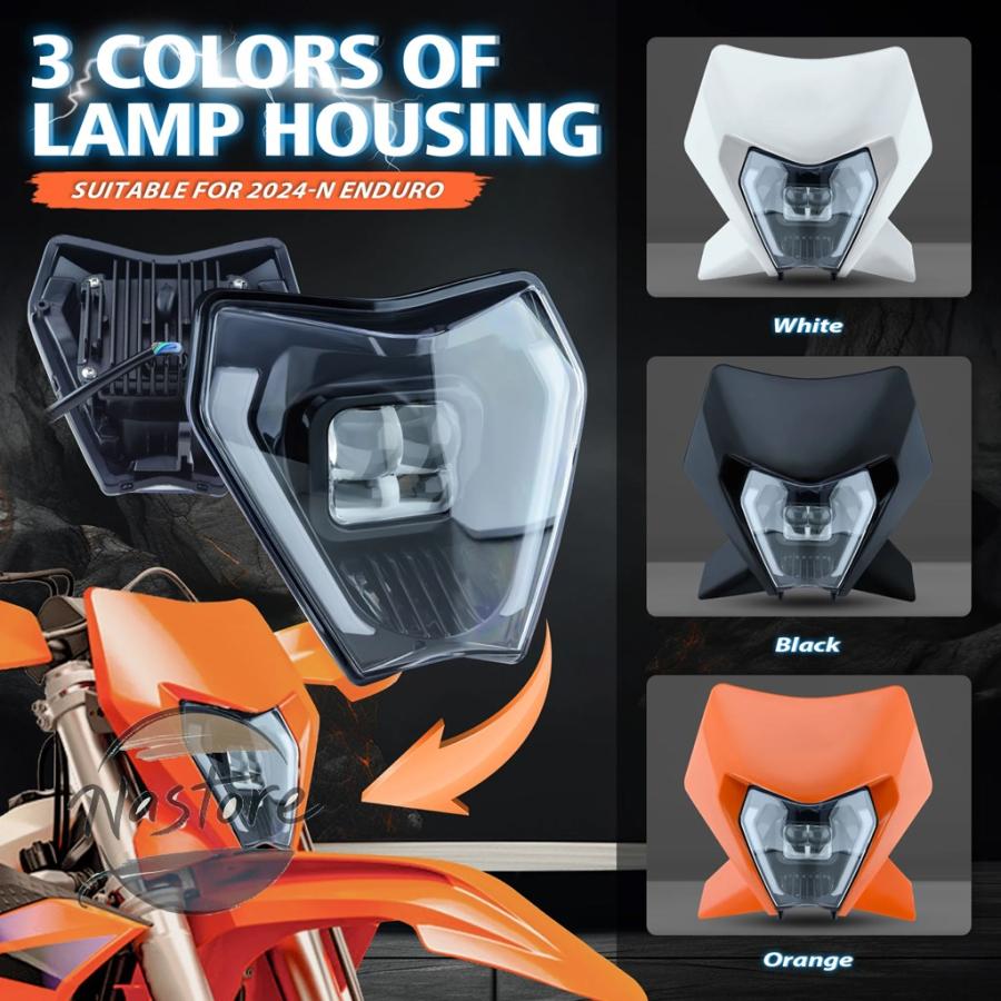 並行輸入品 KTM バイク ヘッドライト led exc xc sx mx 125 250 300