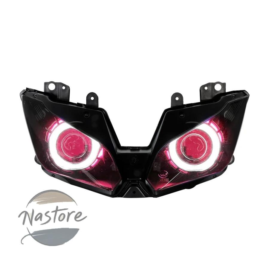 並行輸入品 バイク ヘッド ヘッドライト ニンジャ300 ライト ニンジャ 300 zx 6r 2013 2016 ランプ led エンジェルアイランプライト フィット ヴェルシス 65_1