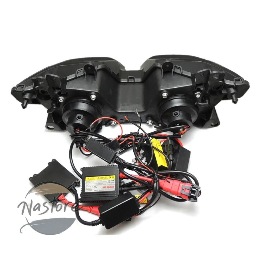 並行輸入品 バイク ヘッド ヘッドライト ニンジャ300 ライト ニンジャ 300 zx 6r 2013 2016 ランプ led エンジェルアイランプライト フィット ヴェルシス 65_5
