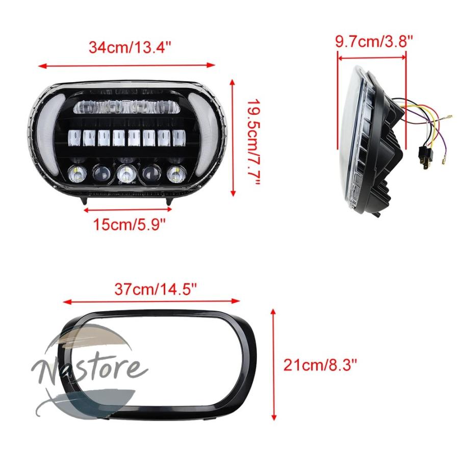 並行輸入品 ヘッドライト ロードグライド 2004 2013 led フロントハイロービーム カスタムパーツ 部品 アクセサリー_2
