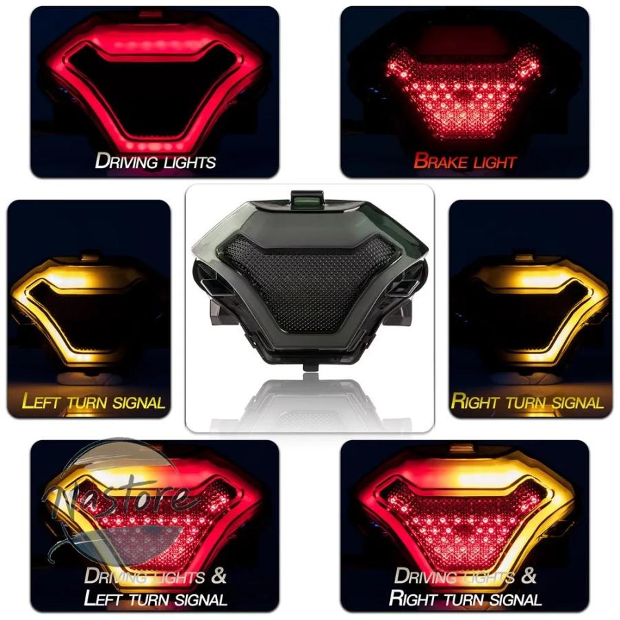 並行輸入品 mt03 ヤマハ バイク テールライト ブレーキ mt07 mt25 fz07 r3 r25 lc150 led カスタムパーツ 部品 アクセサリー_1