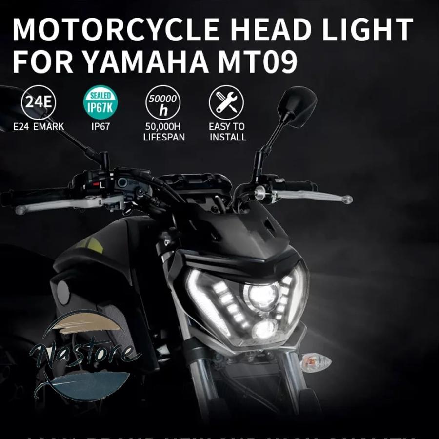 並行輸入品 ヤマハ バイク ヘッド ヘッドライト ライト led ランプ mt07 2018 2019 mt09 fz09 2014 2015 2016 drl mt 09 07の画像