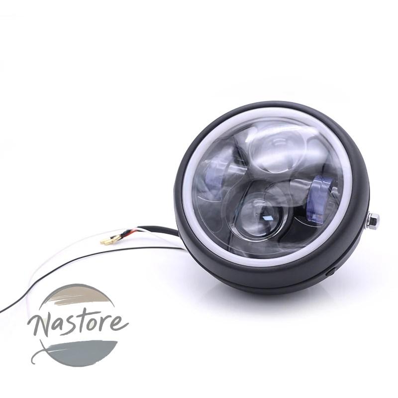 並行輸入品 ホンダ honda バイク ヘッドライト ヘッド ライト 6.5インチ 汎 led hi/lo ランプ電球 drl エンジェルリング ハーレー BMW カスタムパーツ 部品_1
