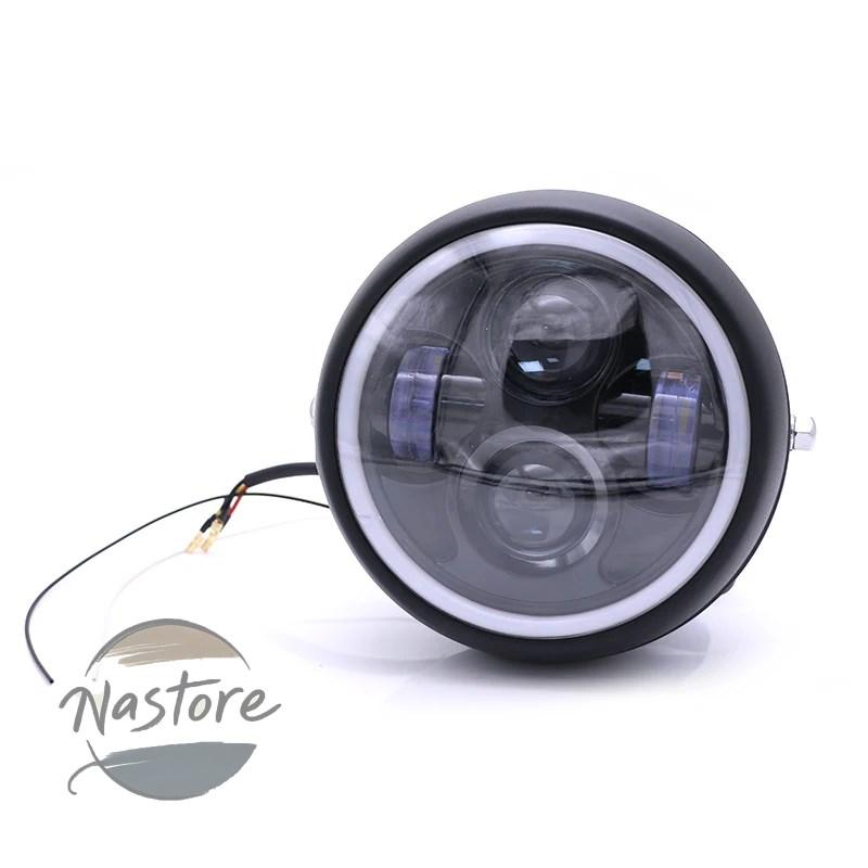 並行輸入品 ホンダ honda バイク ヘッドライト ヘッド ライト 6.5インチ 汎 led hi/lo ランプ電球 drl エンジェルリング ハーレー BMW カスタムパーツ 部品_2