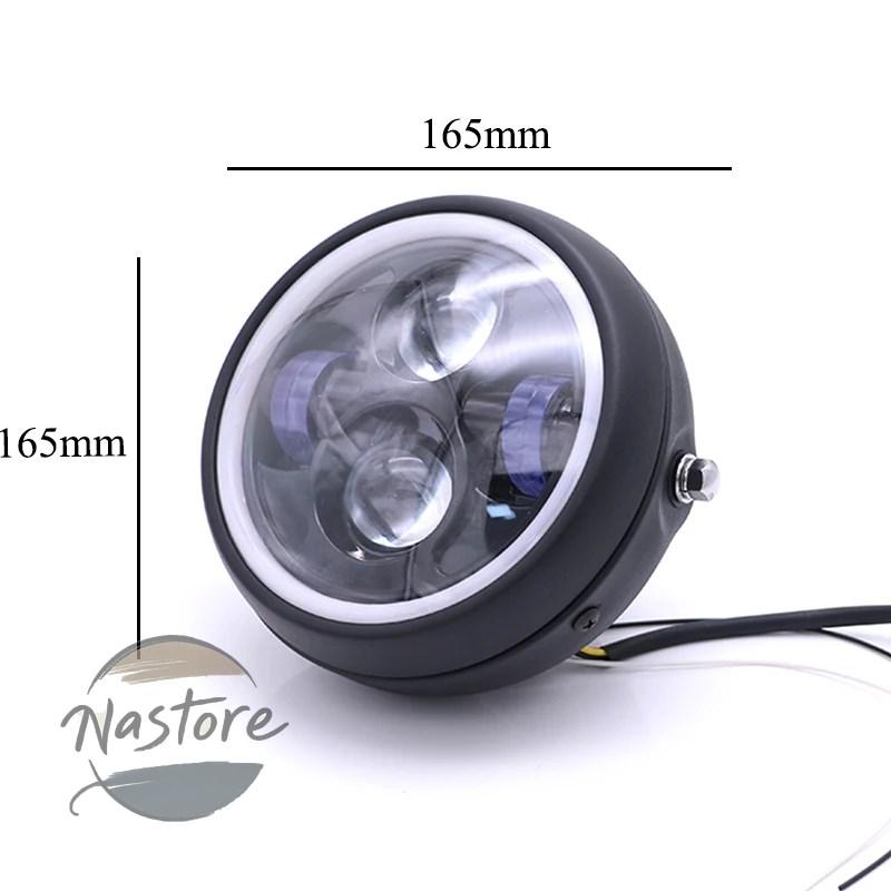 並行輸入品 ホンダ honda バイク ヘッドライト ヘッド ライト 6.5インチ 汎 led hi/lo ランプ電球 drl エンジェルリング ハーレー BMW カスタムパーツ 部品_5