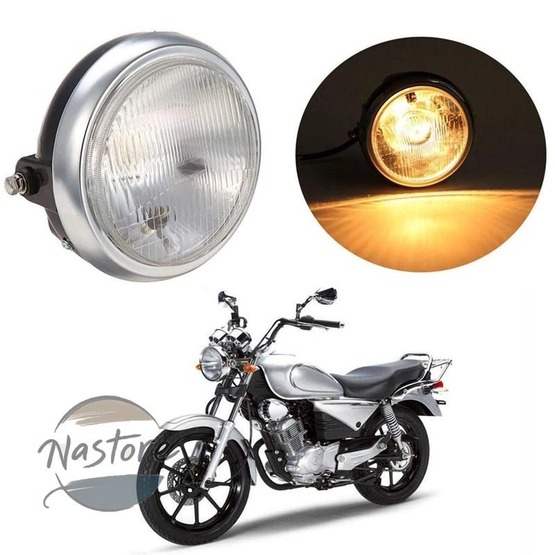 並行輸入品 ybr125 ヤマハ バイク ヘッドライト フロント ヘッド ライト 7 インチ ラウンド ランプ ybr 125 2002 2013 カスタムパーツ 部品 アクセサリー_5