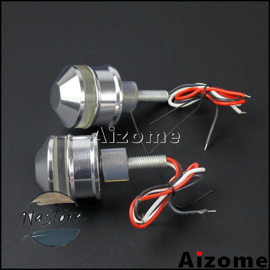 並行輸入品 バイク ハンドル バーエンド カスタム 25mm ウィンカー ウィンカーライト カスタムパーツ 部品 アクセサリーの画像