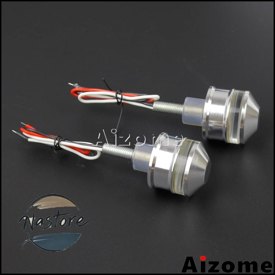 並行輸入品 バイク ハンドル バーエンド カスタム 25mm ウィンカー ウィンカーライト カスタムパーツ 部品 アクセサリーの画像