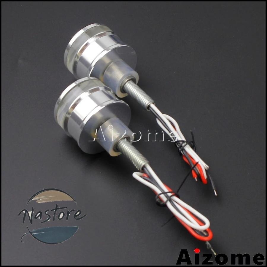 並行輸入品 バイク ハンドル バーエンド カスタム 25mm ウィンカー ウィンカーライト カスタムパーツ 部品 アクセサリーの画像