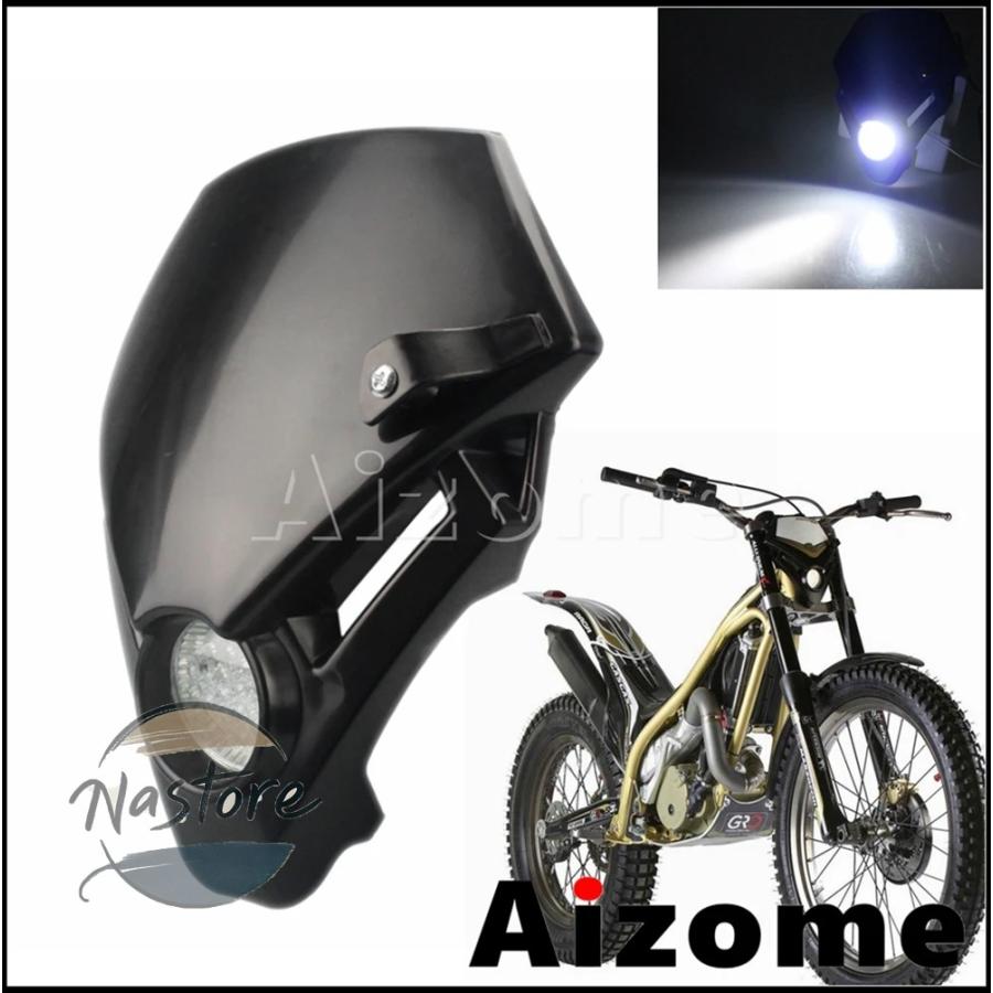 並行輸入品 バイク ヘッドライト カスタム ヘッド ライト 12v led ランプ mx モトクロスダートピットストリート カスタムパーツ 部品 アクセサリー_1