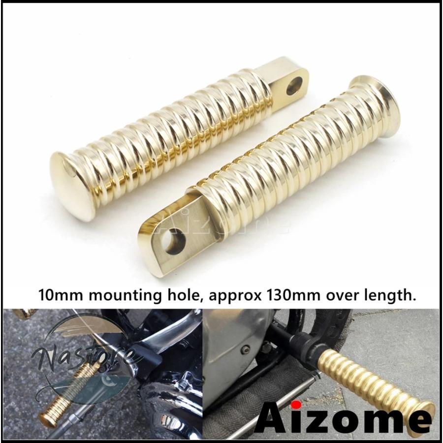 並行輸入品 バイク リップ グリップ ハンドル 真鍮製 1インチ 25mm バー グ フットレスト カスタムパーツ 部品 アクセサリーの画像