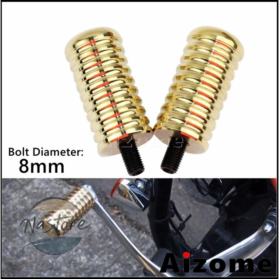 並行輸入品 バイク リップ グリップ ハンドル 真鍮製 1インチ 25mm バー グ フットレスト カスタムパーツ 部品 アクセサリーの画像