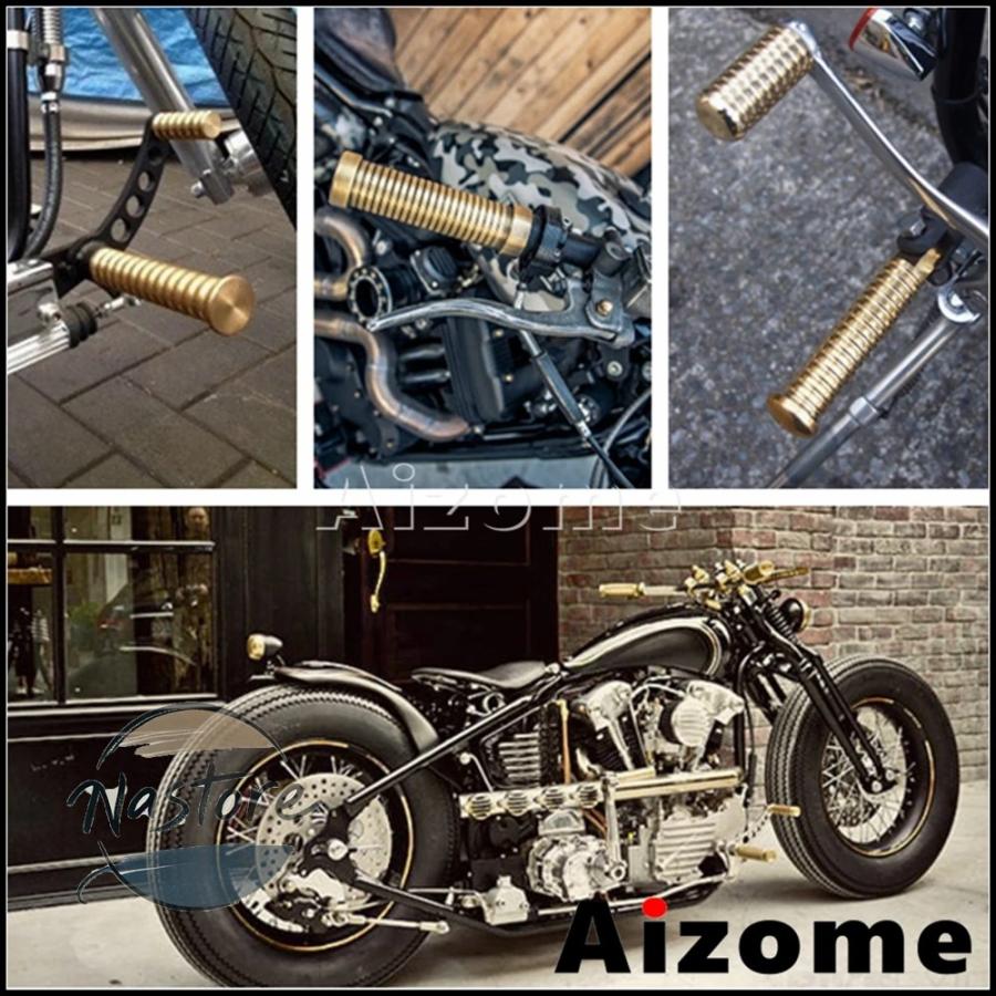 並行輸入品 バイク リップ グリップ ハンドル 真鍮製 1インチ 25mm バー グ フットレスト カスタムパーツ 部品 アクセサリーの画像