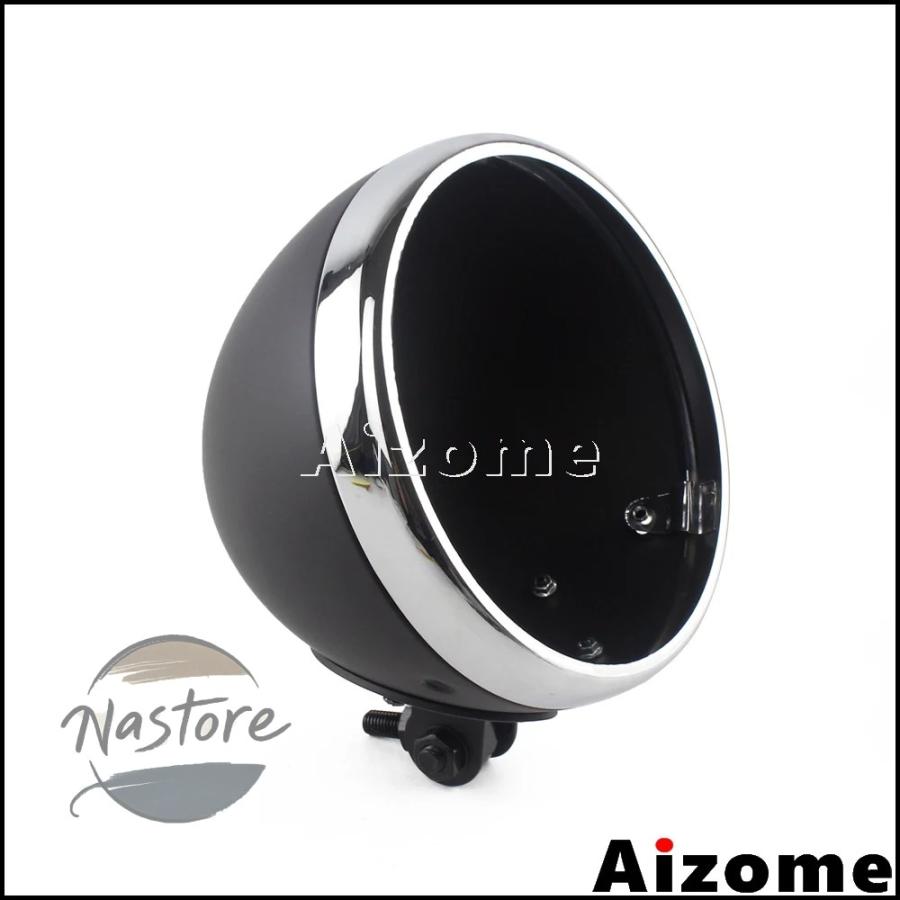 並行輸入品 バイク ヘッドライト カスタム ヘッド ライト ボトムマウント 7 インチ led ランプ電球バケットハウジングハーレー カスタムパーツ_4