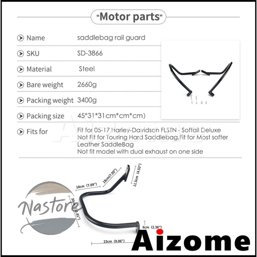 並行輸入品 バイク ガード 取付 7 8 インチ22 mm サドルバッグクラッシュバーサドルバッグブラケットハーレー ソフテイルデラックス flstn 2005 2017_5