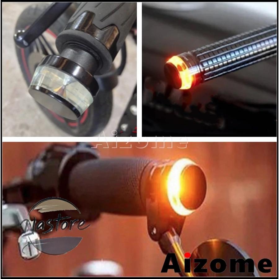 並行輸入品 バイク リップ グリップ ハンドル ウインカー バーエンド カスタム 1 インチ バー グ led カスタムパーツ 部品 アクセサリー