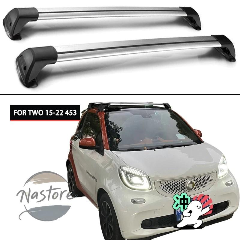 並行輸入品 2 個 メルセデス ベンツ スマート two ドア 2009 2020 451 453 ルーフバー特殊合金ベルトロック撮シャドウ corss ラック 部品 カスタムパーツ_4