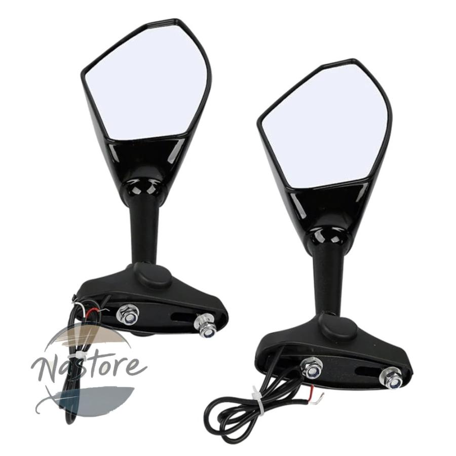 並行輸入品 zx6r カワサキ バイク ミラー led ウィンカー リアビュー サイド ニンジャ 2004 カスタムパーツ 部品 アクセサリーの画像