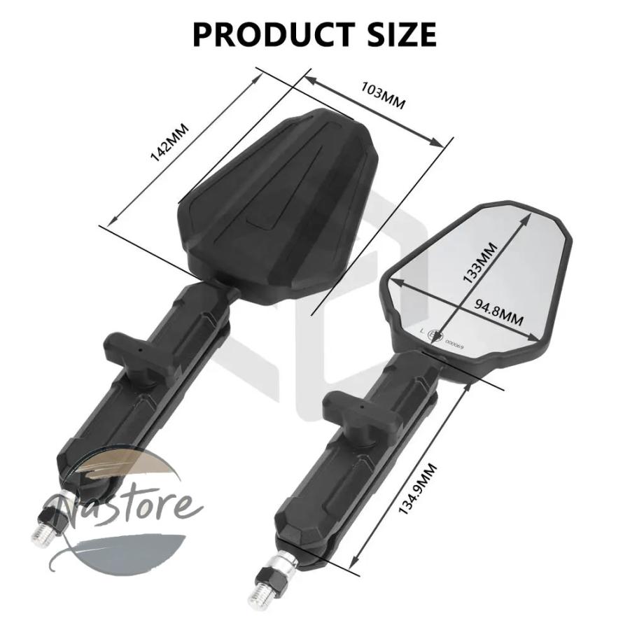 並行輸入品 pan1250 バイク ミラー 2 ピース セット 西風バック折りたたみアドベンチャーサイドハーレー パンアメリカ 1250 カスタムパーツパ_11