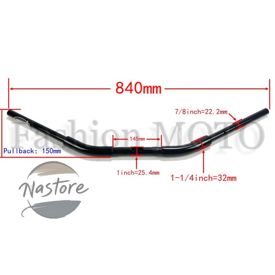 並行輸入品 バイク ハンドル 1 4 インチ バー 7 8 インチインチ22 mm