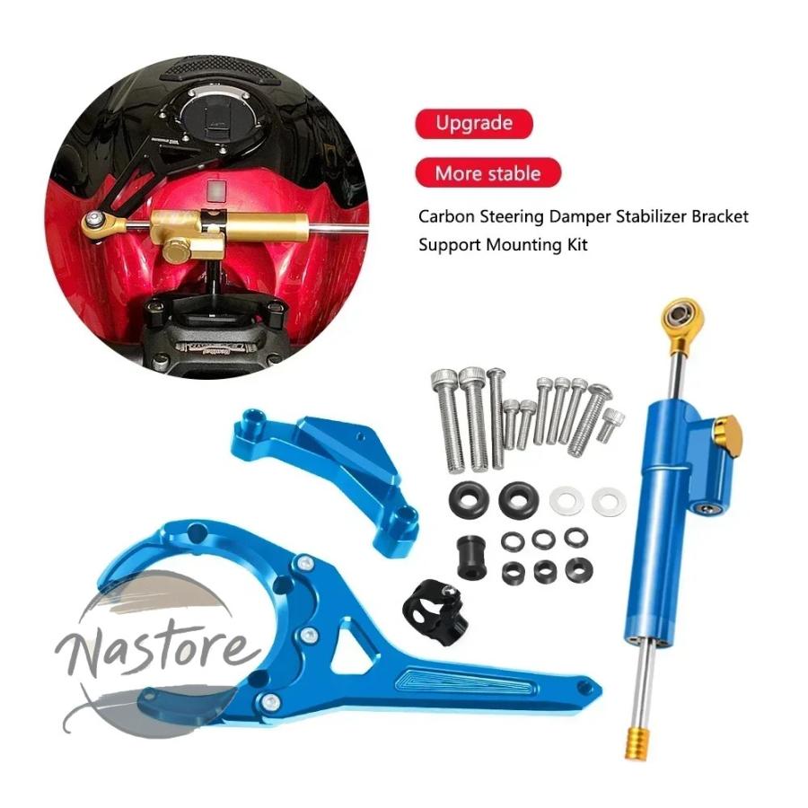 並行輸入品 キット ステアリング ダンパースタビライザーブラケットサポートマウント gsxs gsx s 1000 f gsxs1000 s1000f 2016 2021-23 部品 カスタムパーツの画像