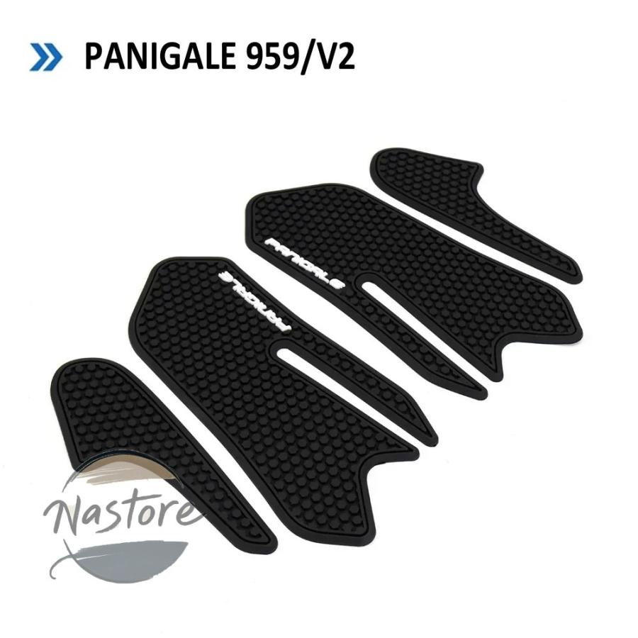 並行輸入品 v2 バイク リップ 黒 ノンスサイド燃料 タンク ステッカー 防水 パッド ドゥカティ パニガーレ 899 959 1199 1299の画像