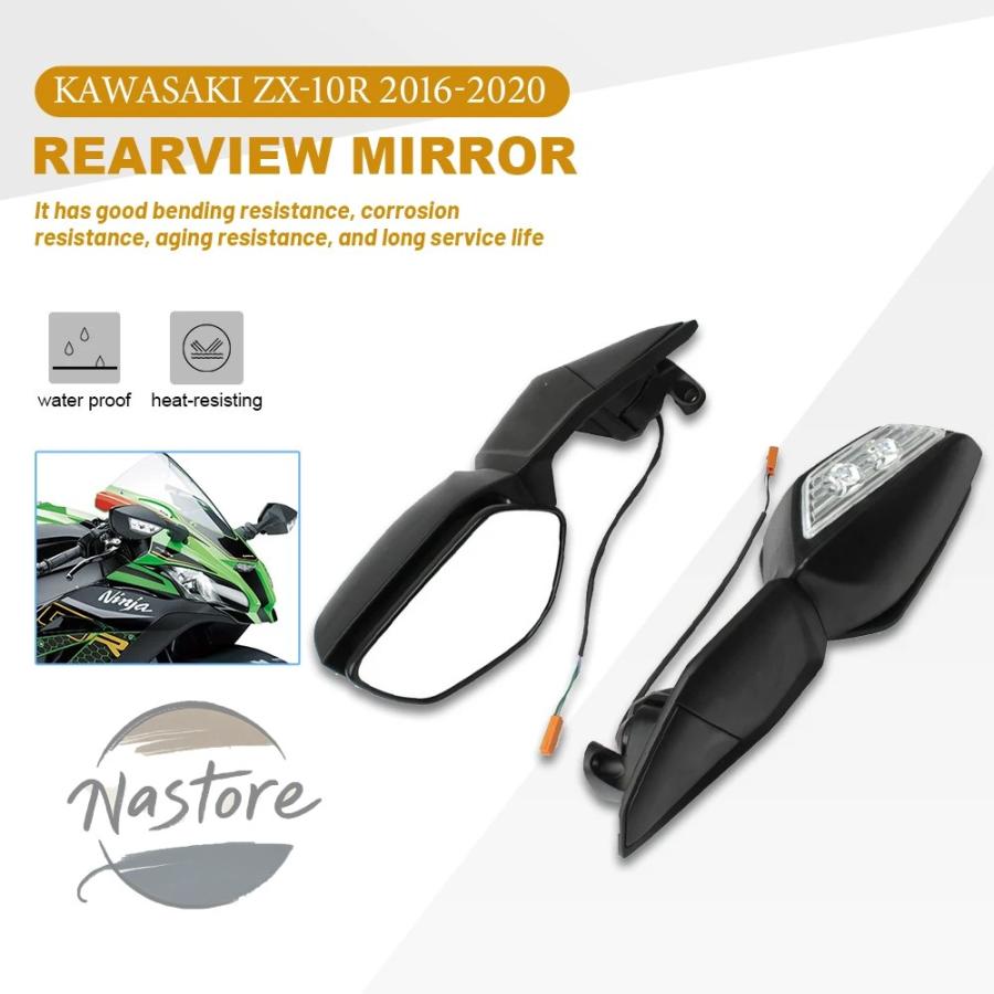 並行輸入品 h2 バイク ミラー リア ビューカワサキ カワサキ ニンジャ