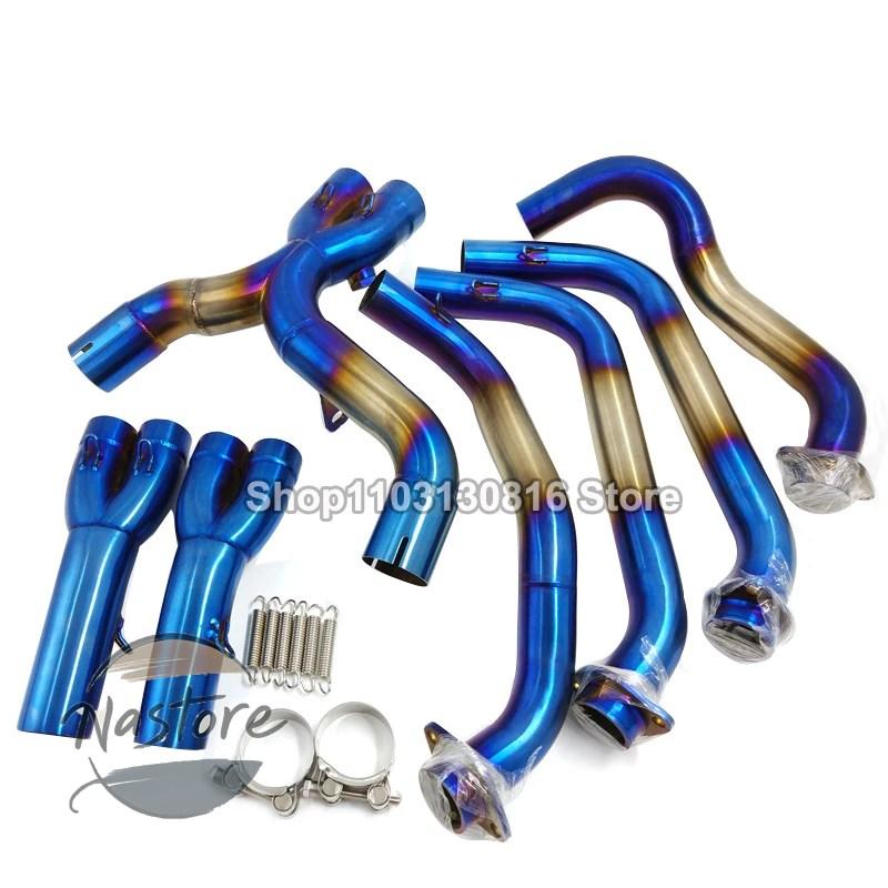 並行輸入品 バイク フロント マフラー カスタム カワサキ z1000 z1000sx 2010 - 2020 スリップオン 排気エスケープ ミドルリンクパイプ接続 51mm 部品_4