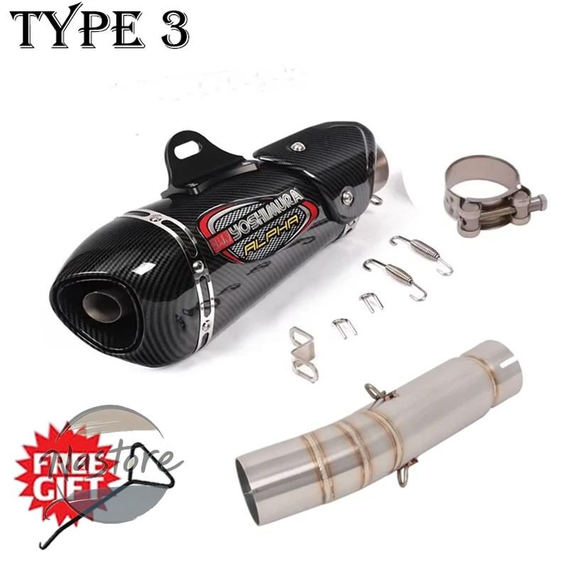 並行輸入品 ホンダ honda バイク マフラー カスタム cbr500 cb500f cbr500r cb500x 2013 - 2019 排気エスケープミドルリンクパイプカーボンdbキラー 部品_3