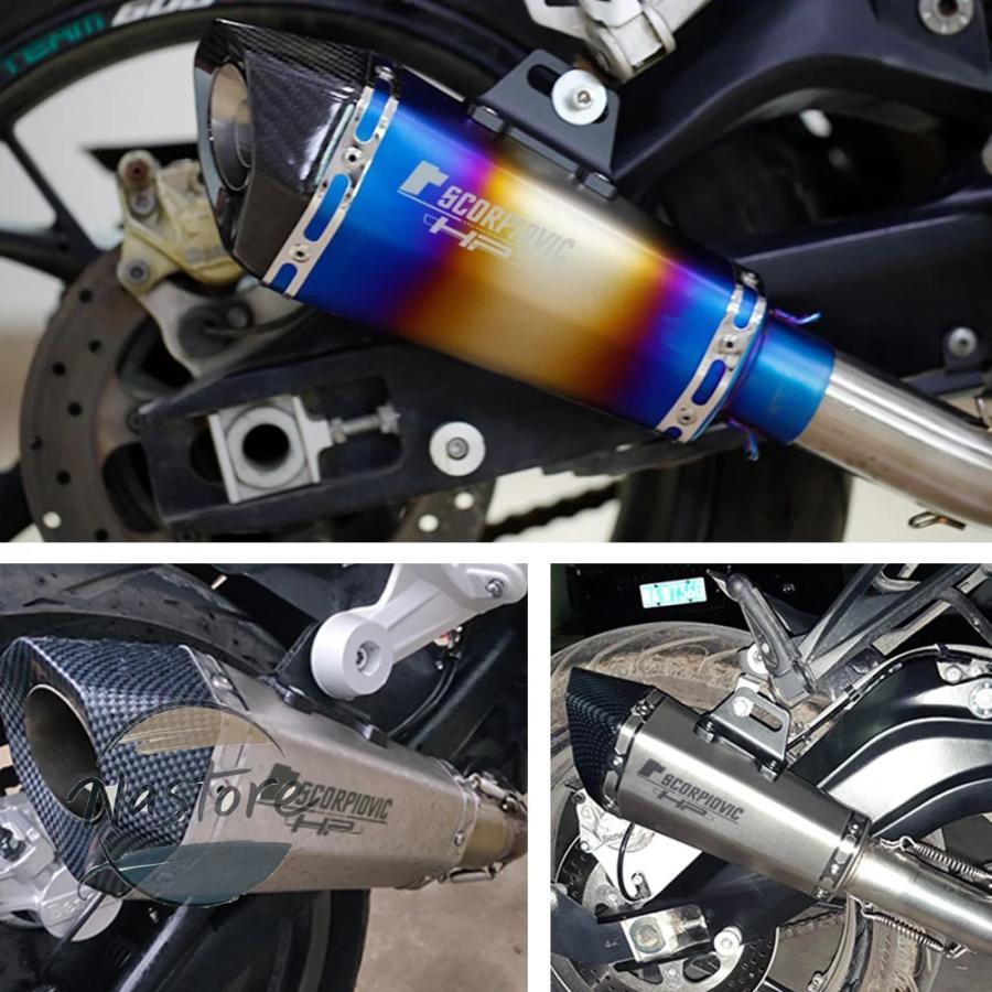 並行輸入品 fz1 バイク マフラー 51mmインレット汎 r6 r15 r3 zx6r zx10 z900 1000 cbr1000 gsxr1000 b10 カスタムパーツ 部品 アクセサリーの画像