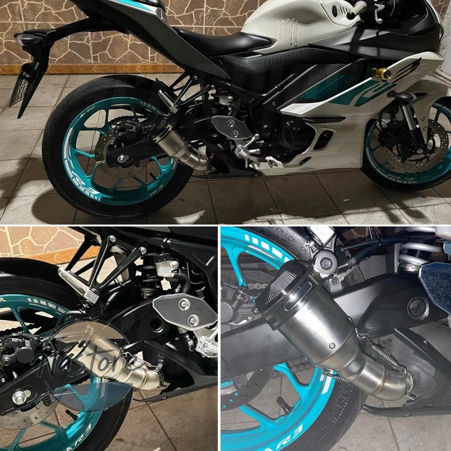 並行輸入品 r3 バイク マフラー カスタム 高性能接続パイプ yzf- r25 mt03 mt-03 排気ミドルパイプ カスタムパーツ 部品 アクセサリーの画像