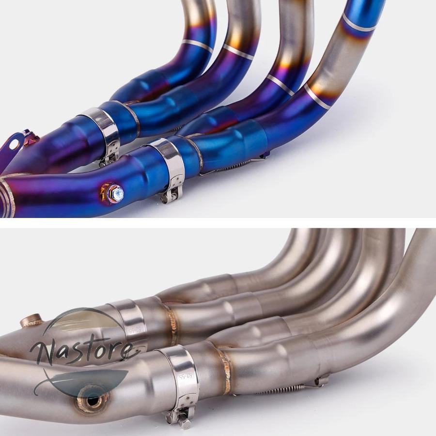 並行輸入品 ヤマハ バイク フロント マフラー アップグレード カスタム r1 60mm yzf-r1 mt10 mt 2015-2019 排気システム ミドルリンクパイプ 部品の画像