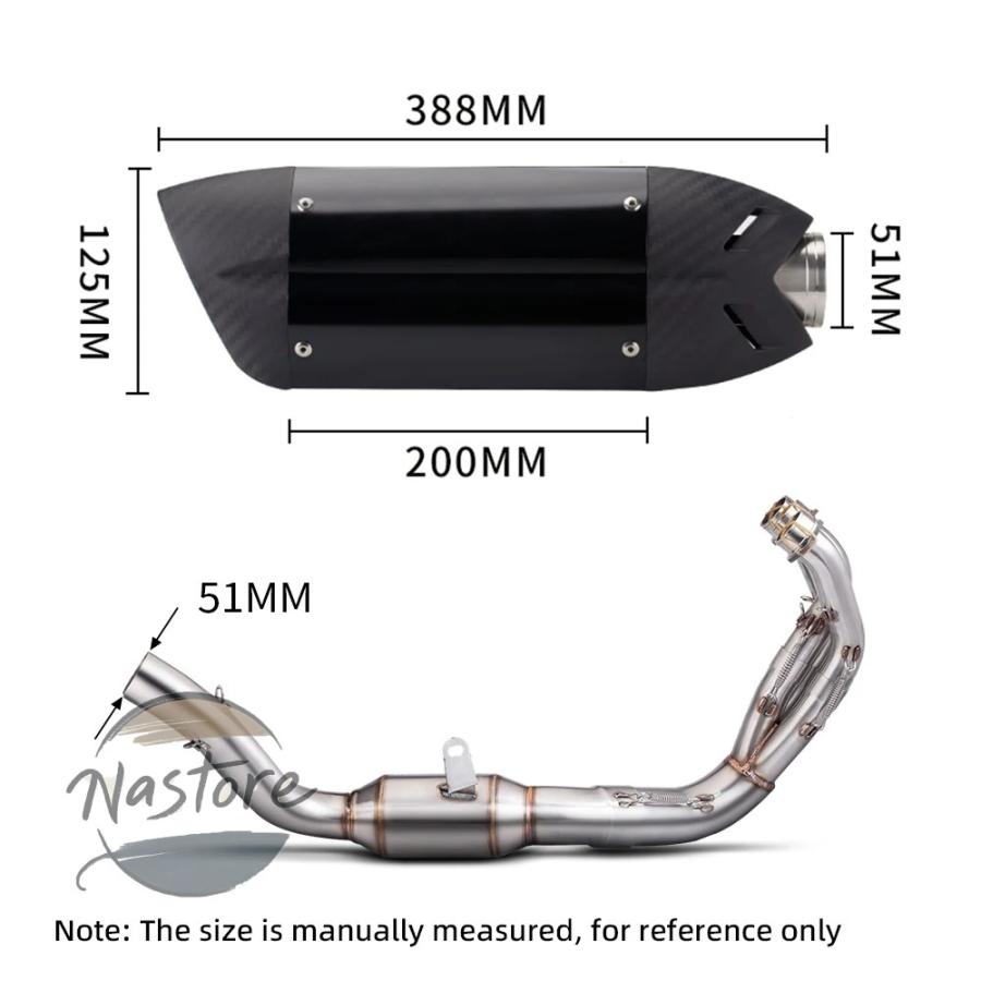 並行輸入品 ヤマハ バイク マフラー カスタム 部品 カスタムパーツ アクセサリー mt-09 mt09 2021-23 スリップオン 排気システム 51mmの画像