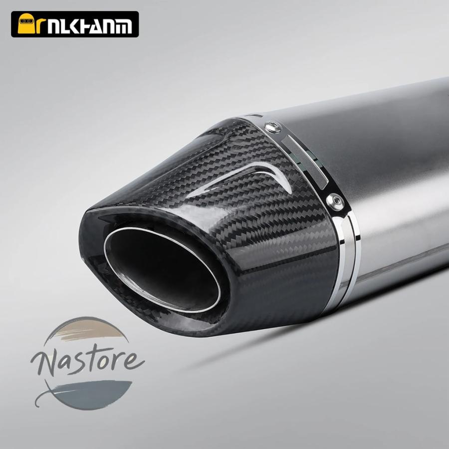 並行輸入品 バイク マフラー 部品 カスタムパーツ アクセサリー r6 mt09 cbr300 cbr400 汎 51mm scステンレスカーボン 排気システム_2