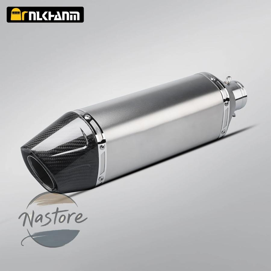 並行輸入品 バイク マフラー 部品 カスタムパーツ アクセサリー r6 mt09 cbr300 cbr400 汎 51mm scステンレスカーボン 排気システム_4