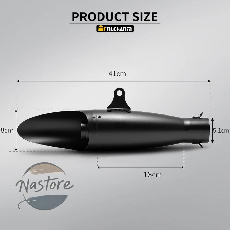 並行輸入品 バイク マフラー カスタム 部品 カスタムパーツ アクセサリー er6n mt07 xsr900 dl650 yzf-r1 汎 51mm 排気システムscエスケープの画像