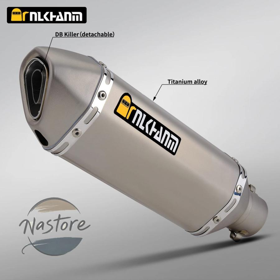 並行輸入品 バイク マフラー カスタム 部品 カスタムパーツ アクセサリー 汎 チタン合金 51mm akrapovc エスケープ dbキラー z900 mt07 nk400 ニンジャ250の画像
