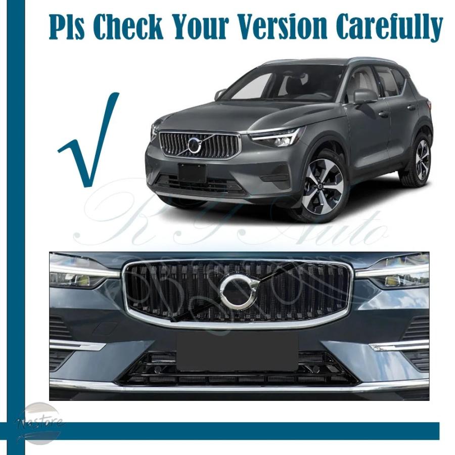 VOLVO XC60フロントグリル ブラック&シルバー値下げ中 並行輸入品 xc60 ボルボ カバー グリル アクセサリー カスタムパーツ