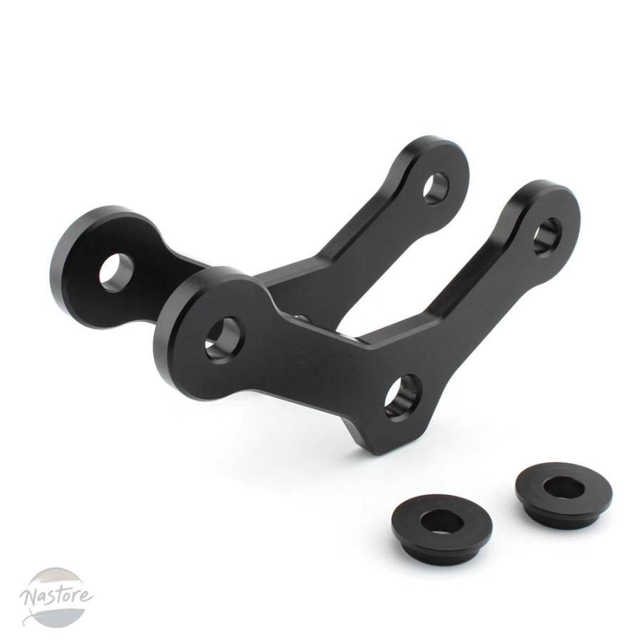 並行輸入品 バイク キット ブレーキ サスペンション 2個入り ブラック ローダウンリンク ドッグボーン ローダウン ドロップリンク カワサキ z 650の画像